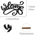 thumbnail image 2 of Wood Word Cutout Sign Welcome Laser Cut Wood Signs Wall Sculpture Hanging Decoration DIY Black Words Sculptures Signs for Farmhouse Kitchen Living Room Wall Art Ornaments 7.4x12Inch, 2 of 9
