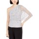 thumbnail image 1 of Blusa Adrianna Papell Mujer Un Hombro Cuentas Gris 12, 1 of 1