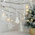 thumbnail image 6 of Christmas Tree Hanging Ornaments Snowflake Angel Deer White Pendants Navidad New Year Party Home Xmas Tree Decorations Kids Toys (1pcs style I), 6 of 7