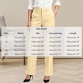 thumbnail image 2 of Womens Straight Leg Dress Pants High Waist Work Slacks Business Casual Office Trousers, Zipper,Wide Leg,Stretchy Fabric, Side Pockets, Loose Fit, 2 of 6