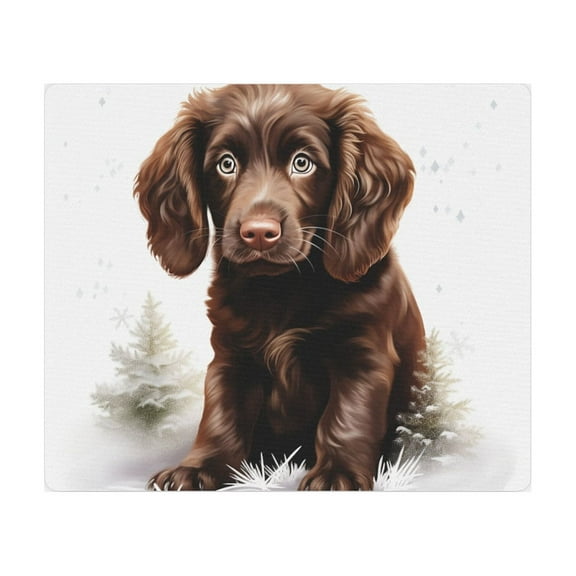 DistinctInk Mouse Pad - 1/4" Foam Rubber - Boykin Spaniel Puppy Drawing