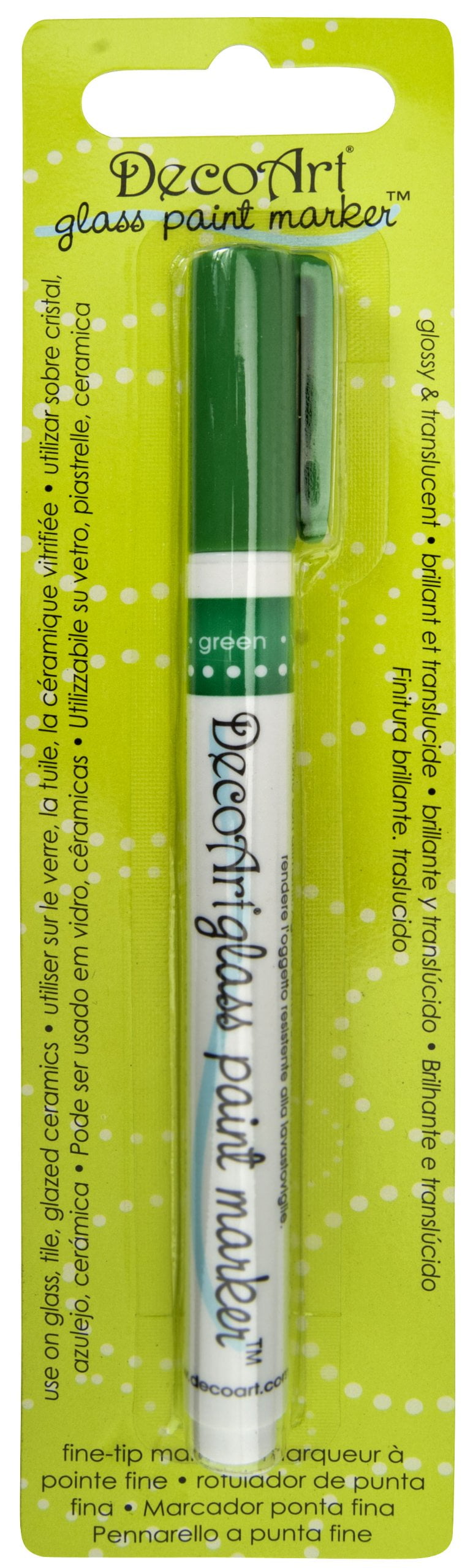 DecoArt Glass Paint Marker 1mmFestive Green