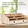 thumbnail image 2 of DIY Pigment Rack Convenient Removable Pigments Holder Large Capacity Wood Paint Organizer for Model Parts Pencils Pen DIY Tools, 2 of 7