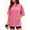 Rose Pink, variant on MOYIKO Oversized T Shirts for Women Half Sleeve Crewneck Loose Fit Tees Summer Tops with Pockets