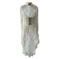 thumbnail image 3 of Lace Patchwork High Neck Dress Elegant Swallowtail See Through Bodycon Gothic Style Formal Gown, 3 of 3
