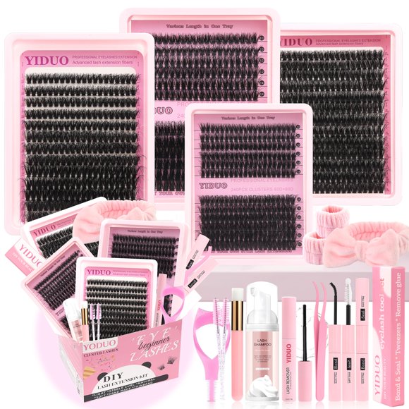 Extensiones de pestañas postizas YIDUO Lashes Clusters Kit 994 piezas