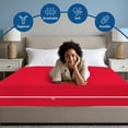 thumbnail image 5 of 1-Piece Fitted Sheet Zippered Closure for Olympic Queen Size (66" x 80") , 400 Thread Count, 100% Egyptian Cotton, 15" Deep Pocket, Red Solid Pattern, 5 of 6
