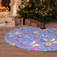 thumbnail image 2 of Cauagu 48" Christmas Tree Skirt Butterflies And Flowers Pattern Christmas Tree Decorations Tree Mat for Xmas Decorations Occasion Holiday Home Decor -48", 2 of 7
