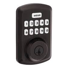 Weiser Powerbolt 3 10-Button Keypad Venetian Bronze Electronic Keyless Entry Door Lock/Deadbolt