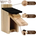 thumbnail image 4 of Nature’s Way Cedar Bluebird House for Outdoor Nesting, Predator Guarded Entrance with Clean-Out Door & Ventilation Openings, Brown, 4 of 7