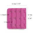 thumbnail image 3 of INSPIRE CHIC Rallonges de Soutien-Gorge pour Femmes à 3 Crochets 3 Rangées Bretelle de Soutien-Gorge Extensible Boucle Crochets Bande de Soutien-Gorge Fuchsia 5, 3 of 5