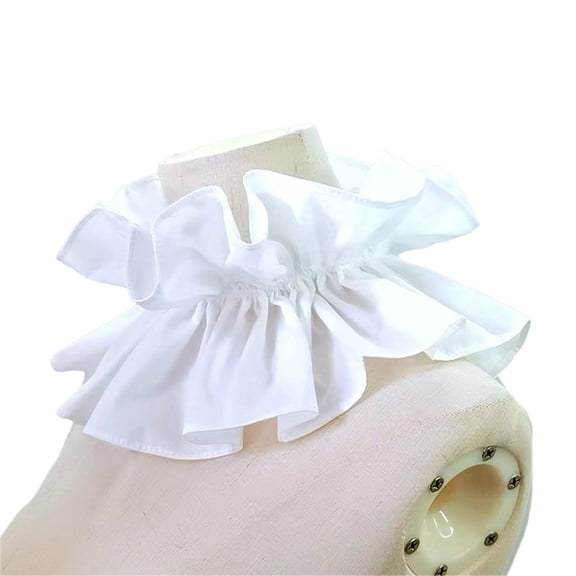 Ruffle Choker Sweet Ruffled Collar Elizabethan Collar Medieval Cosplay Accessories Casual Decorative Shirt Dress Collar