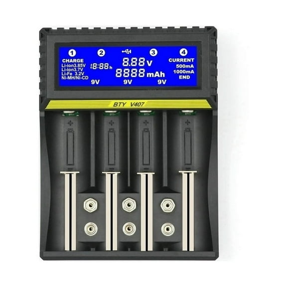 Multifunctional Battery 18650 -ion Battery Nickel Metal Hydride Nickel Cadmium AA AAA 9V Battery Smart with LCD Display