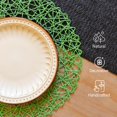 thumbnail image 3 of Placemats AHHFSMEI, papel trenzado, redondo, juego de 12 unidades, color verde bosque, 3 of 6
