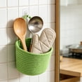 thumbnail image 6 of Linnome Woven Wall Hanging Storage Basket Hangable Sundry Organizer Basket for Cosmetics Snack Small Household Goods Classification Arrangement, 6 of 6