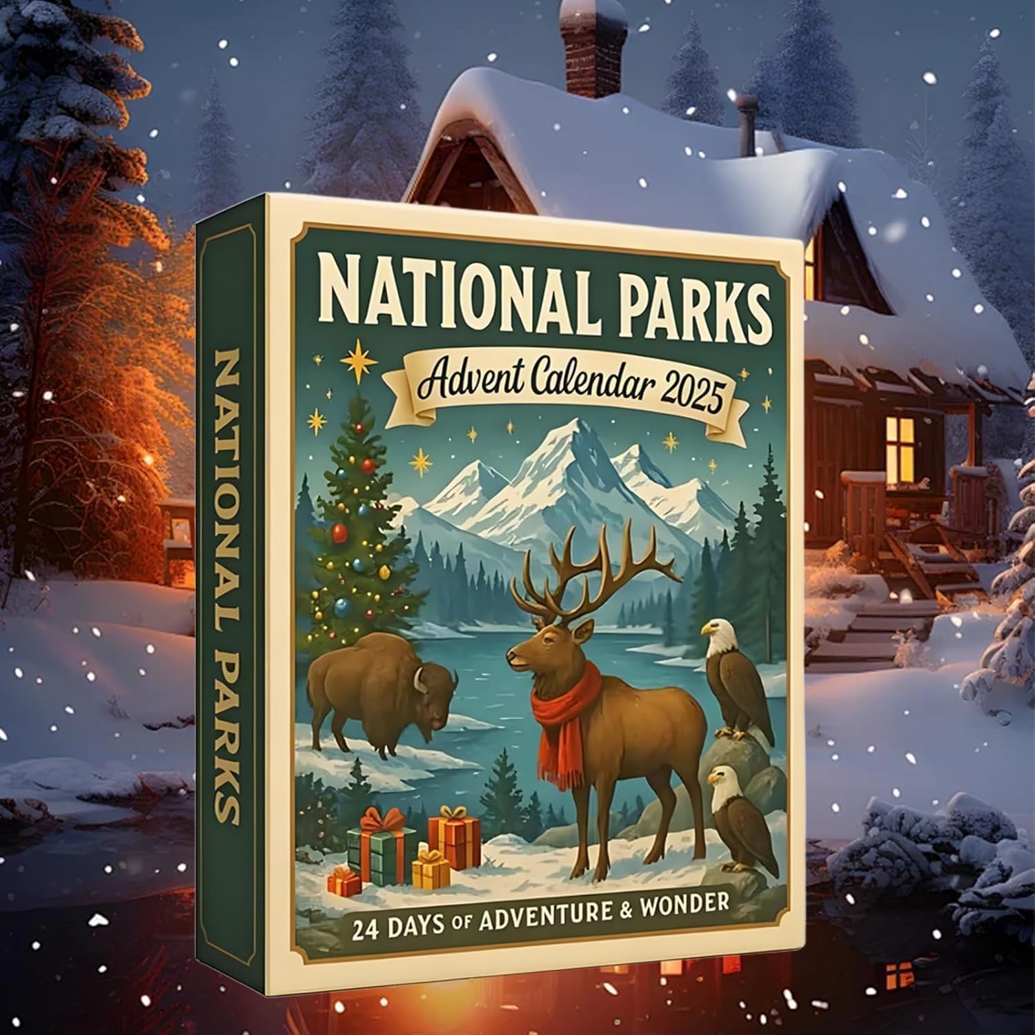 National Parks Advent Calendar 2025, 24-Day Christmas Countdown Calendar Featuring Legendary Landscapes & Wildlife, Holiday for Nature Lovers, Families & Explorers