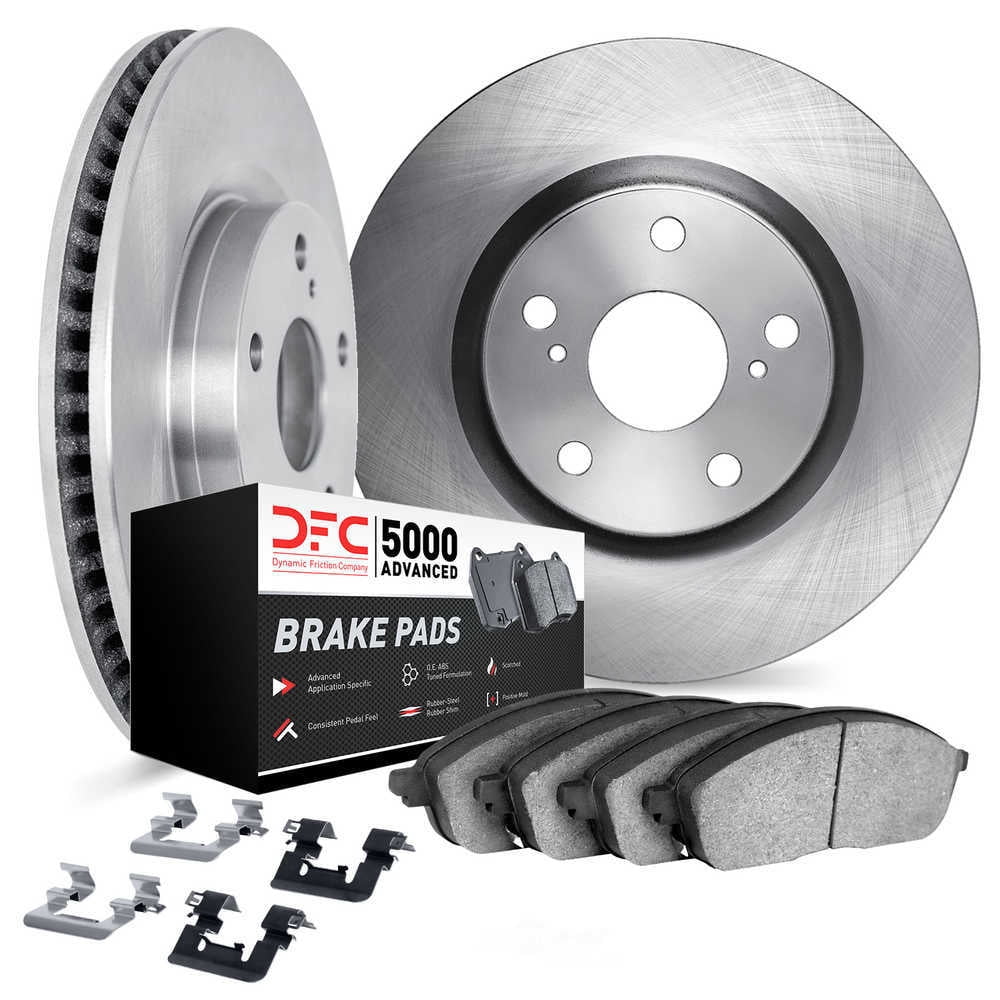 Dynamic Friction Company 6512-47192 DFC Rotors with 5000 Advanced Brake Pads includes Hardware