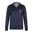 thumbnail image 4 of Lorytime Half Zip Sweatshirt Men Printted Training Pullover Mock Neck Long Sleeve Tops Casual Outerwear Blue M, 4 of 4