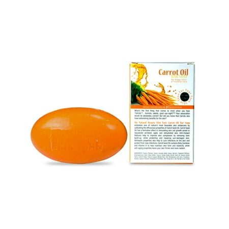 Clear Essence My Natural Beauty Skin Tone Carrot Oil Soap - Beauty Bar Soap Improve Skin Complexion - Carrot Soap for Skin Brightening - Body Acne Bar Soap (6.1 Oz.)