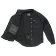 thumbnail image 5 of Hot Leathers  Men Classic Motorcycle Denim Long Sleeve Biker Shirt with Armor - Black - Small, 5 of 10