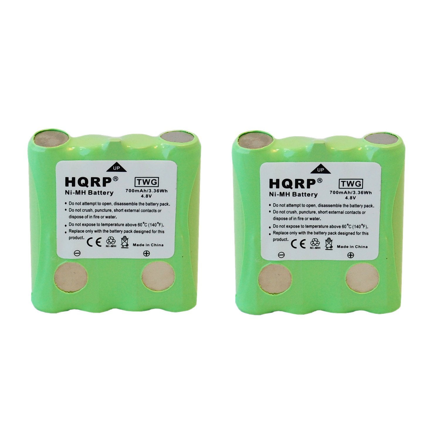 HQRP Coaster FRS85 PR1050-WX PR240 HQRP Two Batteries for Cobra FRS80 PR135 PR1100-WX PR945