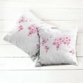 thumbnail image 6 of Ambesonne Pink Throw Pillow Cover 2 Pack, Global Dots Heart Love, 24", Pale Pink Fuchsia White, 6 of 7
