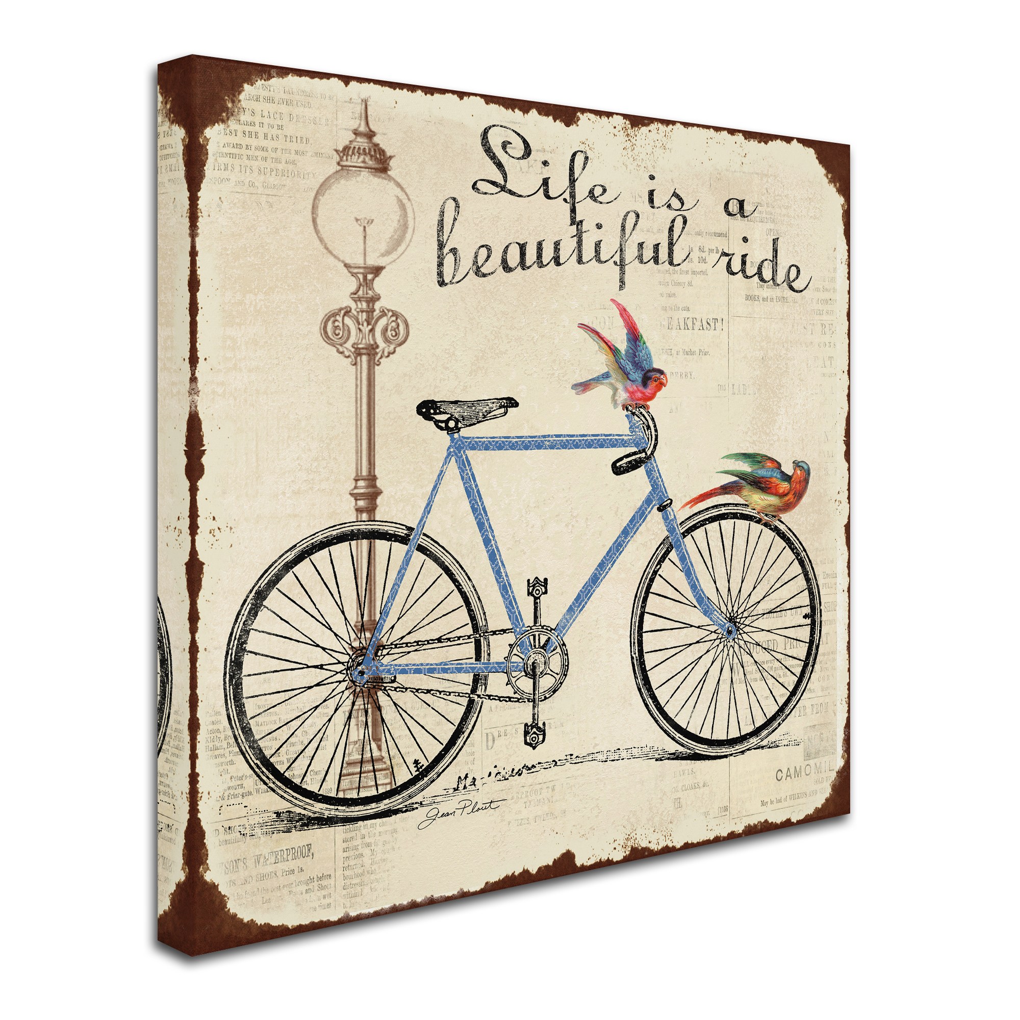 Trademark Fine Art Jean Plout Bike 3 Canvas Wall Art - 14x14