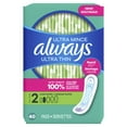 thumbnail image 2 of Always Ultra Thin Pads, Unscented, Long Super, 40 Ct, 2 of 7