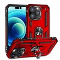 thumbnail image 1 of K-Lion For iPhone 14 Pro,Slim Armor Shockproof Magnetic Ring Holder Stand Hard PC Case Cover,Red, 1 of 7