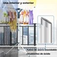 thumbnail image 4 of Tendedero plegable para ropa de acero inoxidable altura ajustable ahorra espacio tendedero extensible interior y exterior, 4 of 6