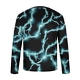 thumbnail image 2 of Tawop Mens Tshirts Crew Neck Long Sleeve Pullover Graphic Light Blue 5XL, 2 of 5