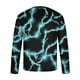 thumbnail image 5 of Blusas y camisas de manga larga con cuello redondo para hombre Camisa con estampado de luces Cuello redondo Manga larga Jersey Camiseta estampada Blusa para hombre Blusa, 5 of 5