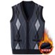 thumbnail image 2 of Chaqueta de Punto de Cuello en V de los Hombres, Abrigo Cálido con Ligero Estiramiento para el Otoño Y el Uso Casual Diario, Blusa en Capas de Moda, 2 of 5