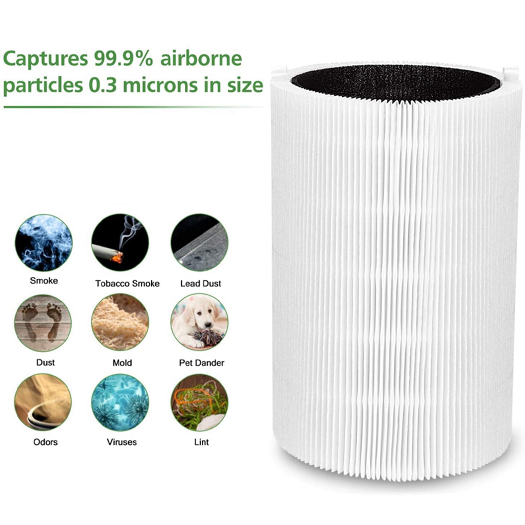 4 Packs of Blue Pure 411 Replacement Filters for Blue Pure 411, 411+ & MINI Air Purifiers,4 x Air Purifiers Filters,white
