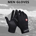 thumbnail image 5 of Windproof Sports Gloves Touch Screen Gloves Hook and Loop Fasteners Climbing Cycling black_L, 5 of 5