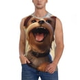 thumbnail image 6 of Daiia Cartoon Happy Cute Puppy Printed Men's Tank Tops,Casual Soft Sleeveless Gym Muscle Shirts Bodybuilding Tee-Medium, 6 of 8