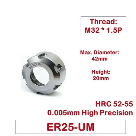 

High Precision Collet ER 11/16/20/25/32/40 A/M/UM Clamping Nut Milling Chuck Cap