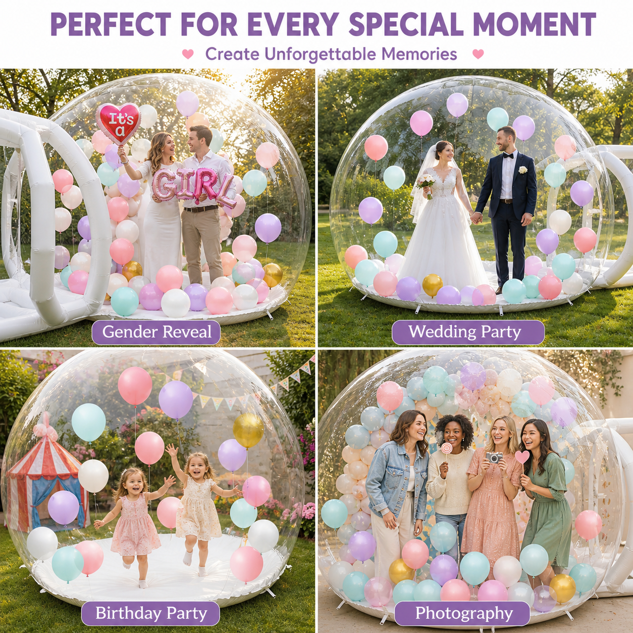 10FT Bubble Balloon House Bubble Tent for Party Balloons Decorations