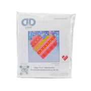 Diamond Dotz Square Diamond Art Kit 2.8"X2.8"-Patchwork Heart