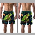 thumbnail image 3 of luoweisi Men's Beach Shorts Quick Dry Swim Trunks with Mesh Lining Frog L, 3 of 5