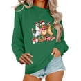 thumbnail image 3 of Oksale Christmas Chickens Sweatshirt for Women Xmas Holiday Sweatshirts Loose Long Sleeve Pullover for Family Green M, 3 of 7