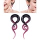 thumbnail image 5 of Tapones para orejas en espiral, tachuelas de vidrio violeta para expansión de orejas, joyería para piercing de 12 mm, 5 of 8