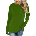thumbnail image 1 of Timegard Hauts pour Femmes Col Ras du Cou Manches Longues Épaules Tombantes T-Shirt Basique Automne Décontracté Ample Hauts avec Poche, 1 of 5
