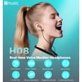thumbnail image 2 of Auriculares con banda para el cuello Hmusic H08 Bluetooth 6.0 con batería de 3,5 h, 2 of 9