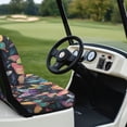 thumbnail image 3 of Garronmavis Colorful Butterfly Golf Cart Rear Seat Cover Accessorie Fit for All Brand Golf Cart Seat Covers Smooth and Simple Decor Accessiores, No Stapler Needed, 3 of 6