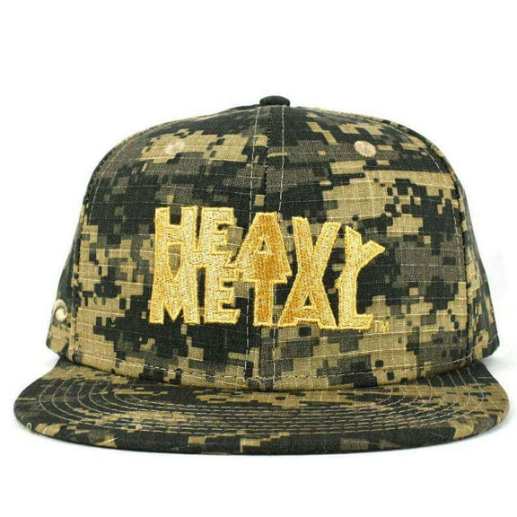 Heavy Metal Logo Snap Back Hat (Camo)
