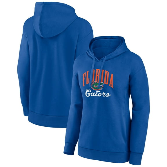 Women's Royal Florida Gators Team Victory Script Pullover Hoodie