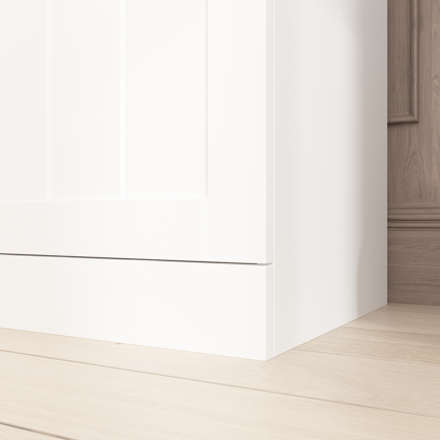 MONSLIPA 71" Tall Kitchen Pantry, Freestanding Pantry Cabinet with Adjustable Shelves and Doors for Kitchen Dining Room, White