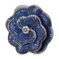 thumbnail image 2 of Anillos abiertos de moda, elegantes anillos de metal grandes, joyería tridimensional. Azul, 2 of 9
