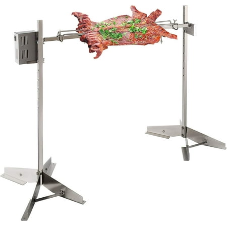 46" Outdoor Electric Rotisserie Grill Kit | 90LBS Pig Spit Rotisserie Grill | 32W Rotatable Motor BBQ Rotisserie Kit | Height Adjustable Spit Roaster Stand for Roasting Pig Lamb